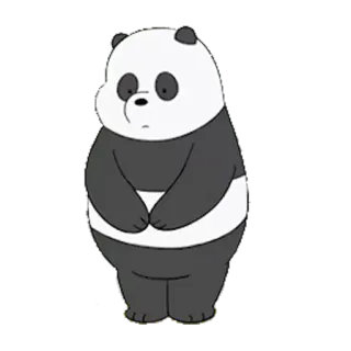 😔 Panda We Bare Bears パンダ, クマ, アニメ, ぼくらベアベアーズ telegram sticker