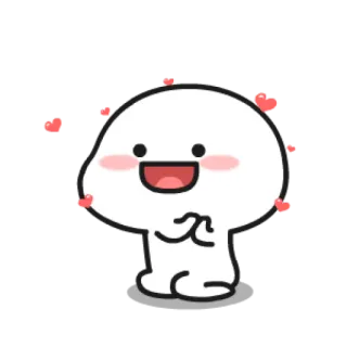 🥰 carino, felice, amore, cuori, kawaii, cartoni animati whatsapp sticker