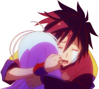 🤗 Anime, Abrazo, Llorando, Triste, Emocional whatsapp sticker