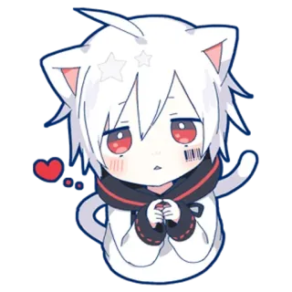 🥺 anime, cat, manga, kawaii, cute, cartoon telegram sticker