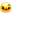 🤨 Emoji, Canard, Animal, Dessin animé telegram sticker