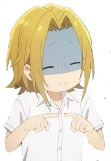👉 anime, envergonhado/a, apontando, fofo/a, personagem telegram sticker