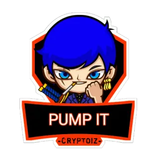 😜 PUMP IT
-CRYPTOIZ- Krypto, Cartoon, Pump, Rauchen, Geld whatsapp sticker