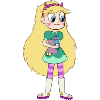 😕 Star Butterfly Star vs. the Forces of Evil การ์ตูน, เจ้าหญิง, เวทมนตร์, ผมบลอนด์, รายการทีวี telegram sticker