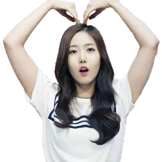 ❤ donna, ragazza, coreano, asiatico, cuore, amore whatsapp sticker
