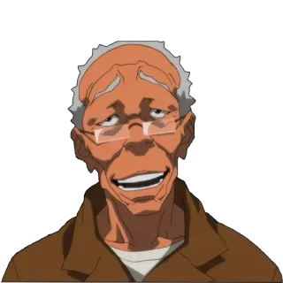 😌 Granddad Freeman The Boondocks orang tua, kacamata, kartun, kakek, orang bebas telegram sticker