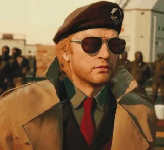 😕 Metal Gear Solid soldado, militar, boina, Metal Gear Solid, personaje telegram sticker