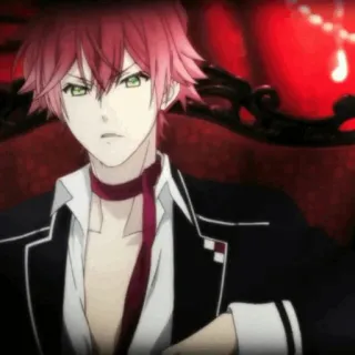 🍷 Ayato Sakamaki Diabolik Lovers anime, vampire, red hair, handsome, Ayato Sakamaki, Diabolik Lovers telegram sticker