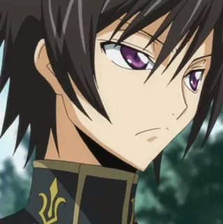 🥀 Lelouch Lamperouge Code Geass 애니,  를르슈, 만화, 캐릭터 telegram sticker