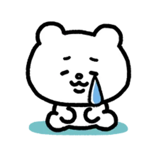 💨 クマ, 可愛い, 悲しい, 泣く, マンガ, ステッカー telegram sticker