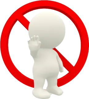 🖕 금지, 아니요, 멈춤, 출입금지 telegram sticker