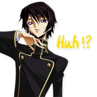 😕 Huh!? anime, character, huh, question telegram sticker