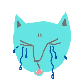😭 Katze, traurig, weinend, blau, Tier, Gesichtsausdruck whatsapp sticker