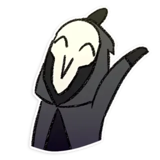 👻 skull, hooded figure, cartoon, sticker telegram sticker