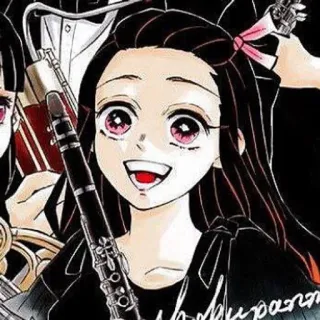 🌿 Nezuko Kamado Demon Slayer Chupapananyo Anime, Nezuko, Demon Slayer, Manga, Charakter, Klarinette whatsapp sticker