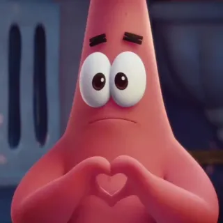 🐙 Patrick Star cartoon, Patrick Star, SpongeBob, heart, love, animated telegram sticker