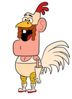 🐔 Uncle Grandpa cartoon, funny, character, chicken suit telegram sticker