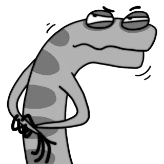😞 Eidechse, Cartoon, Tier, Sarkastisch, Reptil, Lustig, Meme telegram sticker