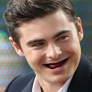 😄 Zac Efron acteur, célébrité, portrait, sourire, homme whatsapp sticker