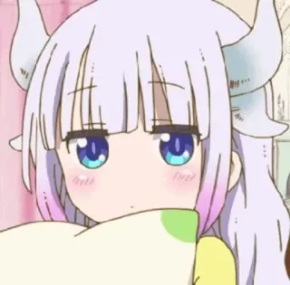 🍥 Kanna Kamui Miss Kobayashi's Dragon Maid Anime, Drache, Süß, Kanna, Kanna Kamui, Miss Kobayashi's Dragon Maid, Kawaii whatsapp sticker