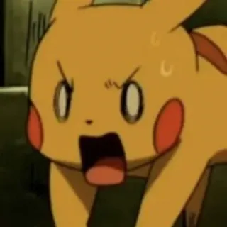 ⚡️ Pikachu Pokemon pokemon, pikachu, scioccato, arrabbiato, anime telegram sticker