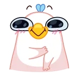 😅 귀여운, 동물, 오리, 만화, 카와이, 눈, 새 whatsapp sticker