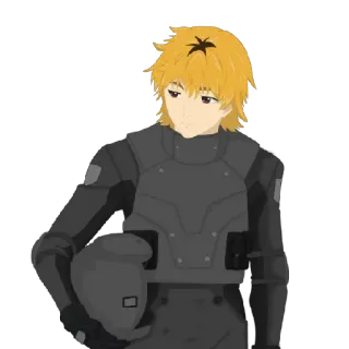 😎 Anime, Pilota, Casco, Personaggio, Opera d'arte telegram sticker