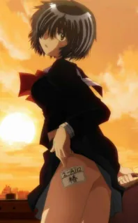 😳 2-AIR 結 Anime, Écolière, Coucher de soleil, Salle de classe, Manga telegram sticker