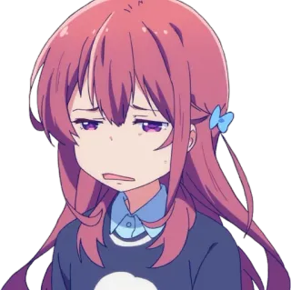 😑 anime, garota, triste, decepcionada, fofa telegram sticker
