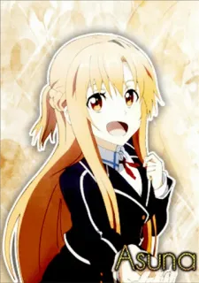 😃 Asuna anime, cartoon, sticker whatsapp sticker