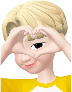😍 coração, amor, gesto, fofo, menino, retrato telegram sticker