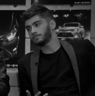 🖇 Zayn Malik 歌手, 名人, 男人, 肖像, 黑白, 泽恩·马利克 telegram sticker