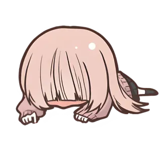 😵 Anime, Manga, Słodkie, Chibi, Naklejka, Postać telegram sticker