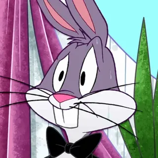 🥕 Bugs Bunny Looney Tunes dibujos animados, conejo, conejito, animado, Looney Tunes, Bugs Bunny telegram sticker