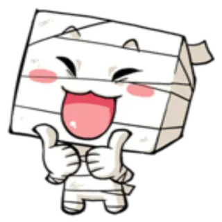 👍 cute, thumbs up, cartoon, kawaii, happy, positive telegram sticker