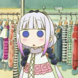 😦 Kanna Kamui Miss Kobayashi's Dragon Maid アニメ, ドラゴン, カンナ, かわいい, ちび, 可愛い telegram sticker