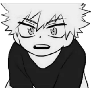 😦 Bakugo Katsuki My Hero Academia bakugo, katsuki, my hero academia, anime, manga, fanart telegram sticker
