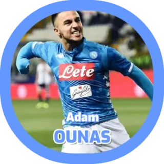 🇩🇿 Adam Ounas Adam OUNAS calcio, atleta, sport, football americano telegram sticker
