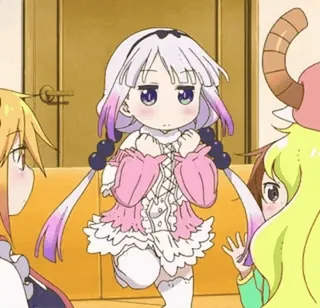 🙌 Kanna Kamui Miss Kobayashi's Dragon Maid anime, kanna, dragon, cute, miss kobayashi's dragon maid telegram sticker
