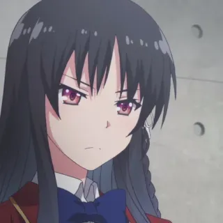 😑 Horikita Suzune Classroom of the Elite anime, girl, classroom of the elite, school uniform, horikita suzune telegram sticker