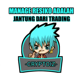 🤝 MANAGE RESIKO ADALAH JANTUNG DARI TRADING
-CRYPTOIZ- Trading, Krypto, Risikomanagement, Cartoon, Zigarette whatsapp sticker