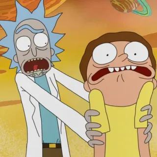 🛸 Rick Sanchez Rick and Morty Rick and Morty, Zeichentrick, Erwachsenenanimation, Rick Sanchez, Morty Smith telegram sticker