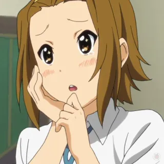 🤔 Ritsu Tainaka K-On! Anime, K-On, Ritsu Tainaka, Triste, Divisa scolastica whatsapp sticker
