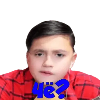 🤨 Чё? pergunta, russo, criança, confuso, meme telegram sticker
