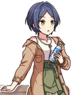 😦 Anime, Chica, Agua, Lindo, Casual telegram sticker
