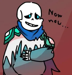 💙 Sans Now now... Skelett, Cartoon, Undertale, Fanart telegram sticker