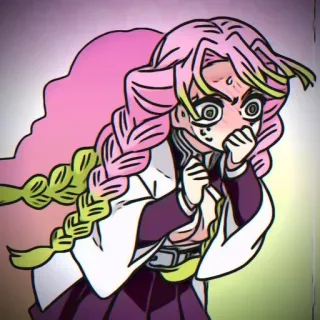 🍡 Mitsuri Kanroji Demon Slayer anime, manga, demon slayer, mitsuri kanroji, hashira telegram sticker