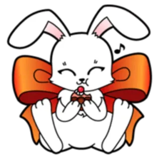 🍰 coniglio, carino, cartone animato, animale, dolce, kawaii telegram sticker