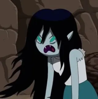 🖤 Marceline Adventure Time marceline, adventure time, vampire, cartoon, angry whatsapp sticker