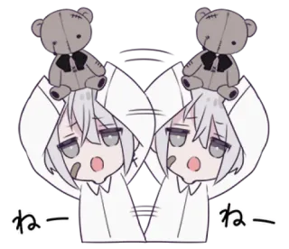 🍙 ねー Anime, Kawaii, Süß, Teddybär telegram sticker